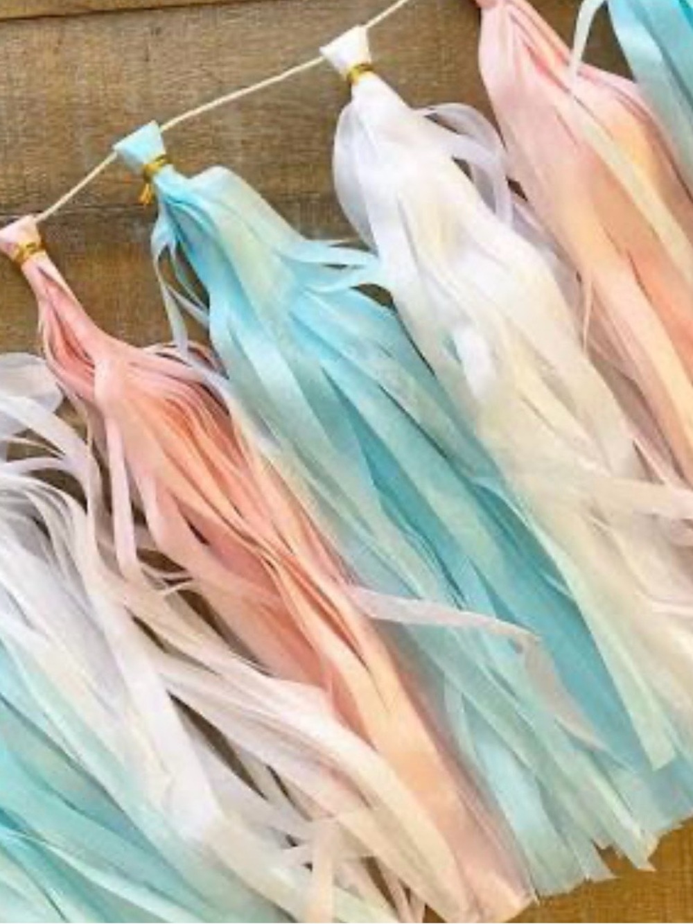 Multiple packs of party tassels
